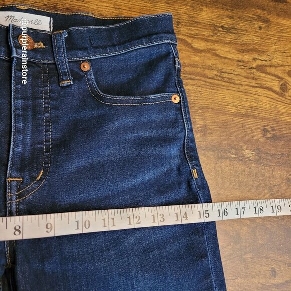 Madewell Jeans 27 High Rise 9" Skinny Tummy Control Dark Wash Stretch Denim - Picture 8 of 12